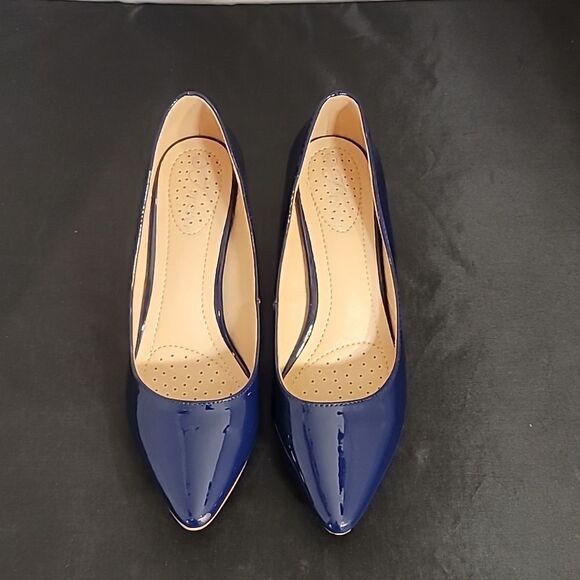 FOREVER ABUREE-16 PATENT LOW HEEL POINTED TOE DRESS HEEL WOMEN"S SHOE - Picture 3 of 13